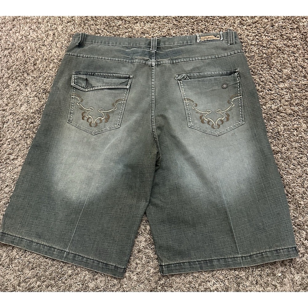 Vintage Indigo 30 Jean Shorts Jorts Black Gray Baggy Skater Jorts Mens Sz 44x14